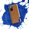 Glossy Woven Bamboo Mat Tough Case for Samsung — tightly woven bamboo reed mat in warm honey and caramel tones