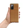 Glossy Woven Bamboo Mat Tough Case for Samsung — tightly woven bamboo reed mat in warm honey and caramel tones