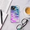 Glossy Neon Tide MagSafe Tough Case for iPhone — aerial view of rippling water with a gradient shifting from hot magenta