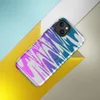 Glossy Neon Tide MagSafe Tough Case for iPhone — aerial view of rippling water with a gradient shifting from hot magenta