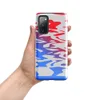 Glossy Crimson Wave Ripple Tough Case for Samsung — fluid water ripple pattern in vivid red and cobalt blue with a gradient