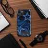 Glossy Midnight Star Power MagSafe Tough Case for iPhone — overlapping five-pointed stars in deep navy and electric blue