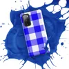 Glossy Classic Blue Gingham Tough Case for Samsung — large-scale cobalt blue and white gingham check pattern