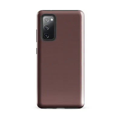 deep merlot red canvas-textured surface with subtle woven dot pattern and rich wine-toned color on Glossy Merlot Canvas Tough Case for Samsung - default - Front view