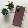 Glossy Merlot Canvas Tough Case for Samsung — deep merlot red canvas-textured surface with subtle woven dot pattern and rich