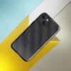 Glossy Carbon Weave Armor MagSafe Tough Case for iPhone — repeating woven carbon fiber pattern in dark charcoal tones
