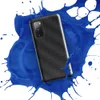 Glossy Carbon Weave Armor Tough Case for Samsung — repeating dark graphite carbon fiber weave pattern with interlocking