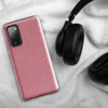Glossy Classic Red Diagonal Stripe Tough Case for Samsung — diagonal red and white fine twill stripe pattern repeating