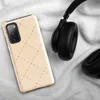 Glossy Stitched Diamond Lattice Tough Case for Samsung — repeating hand-stitched diamond lattice with cross stitch accents