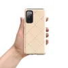 Glossy Stitched Diamond Lattice Tough Case for Samsung — repeating hand-stitched diamond lattice with cross stitch accents
