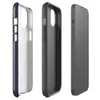 Glossy Midnight Carbon Fiber Shield MagSafe Tough Case for iPhone — deep navy blue carbon fiber twill weave with diagonal
