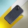 Glossy Midnight Carbon Fiber Shield MagSafe Tough Case for iPhone — deep navy blue carbon fiber twill weave with diagonal