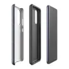 Glossy Navy Carbon Fiber Shield Tough Case for Samsung — navy blue carbon fiber twill weave texture with diagonal