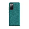 Matte Teal Knit Texture Tough Case for Samsung — seamless teal knitted fabric texture with realistic interlocking yarn loops