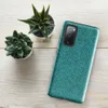 Glossy Teal Knit Texture Tough Case for Samsung — seamless teal knitted fabric texture with realistic interlocking yarn