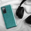 Glossy Teal Knit Texture Tough Case for Samsung — seamless teal knitted fabric texture with realistic interlocking yarn