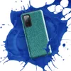 Glossy Teal Knit Texture Tough Case for Samsung — seamless teal knitted fabric texture with realistic interlocking yarn