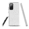 Glossy Winter White Knit Texture Tough Case for Samsung — seamless white knitted sweater stitch pattern with subtle tonal