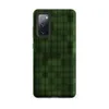 Matte Forest Grid Texture Tough Case for Samsung — repeating grid of rounded green leaf-like cells with dark borders
