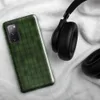 Glossy Forest Grid Texture Tough Case for Samsung — repeating grid of rounded green leaf-like cells with dark borders