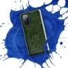 Glossy Forest Grid Texture Tough Case for Samsung — repeating grid of rounded green leaf-like cells with dark borders