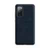 Matte Midnight Navy Woven Texture Tough Case for Samsung — close-up woven textile texture in deep navy and indigo tones