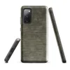 Glossy Woven Earth Texture Tough Case for Samsung — close-up woven metal texture with horizontal ribbing in mottled