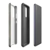 Glossy Woven Earth Texture Tough Case for Samsung — close-up woven metal texture with horizontal ribbing in mottled