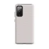 Matte Clean White Canvas Tough Case for Samsung — plain off-white woven canvas texture with subtle fabric grain and soft