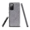 Glossy Heathered Storm Gray Tough Case for Samsung — soft heathered light gray mottled texture with subtle tonal variation