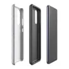 Glossy Heathered Storm Gray Tough Case for Samsung — soft heathered light gray mottled texture with subtle tonal variation