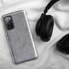 Glossy Heathered Storm Gray Tough Case for Samsung — soft heathered light gray mottled texture with subtle tonal variation