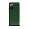 Glossy Forest Green Linen Texture Tough Case for Samsung — seamless woven linen fabric texture in layered shades of deep