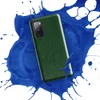 Glossy Forest Green Linen Texture Tough Case for Samsung — seamless woven linen fabric texture in layered shades of deep