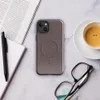 Glossy Dark Woven Texture MagSafe Tough Case for iPhone — close-up micro-grid woven textile pattern in deep charcoal
