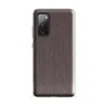 Glossy Dark Woven Texture Tough Case for Samsung — fine dark checkerboard woven textile pattern in deep charcoal and warm