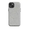 Matte Concrete Linen Texture MagSafe Tough Case for iPhone — seamless concrete and linen texture with vertical ribbing, soft