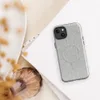 Glossy Concrete Linen Texture MagSafe Tough Case for iPhone — seamless concrete and linen texture with vertical ribbing