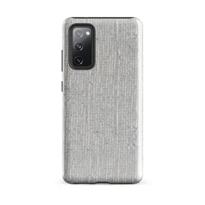 soft gray concrete surface with vertical striations and organic weathered markings in a muted stone palette on Glossy Stone Wash Texture Tough Case for Samsung - default - Front view