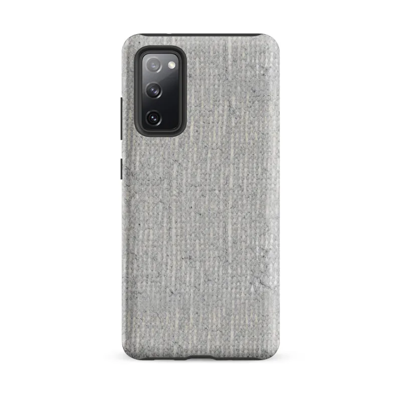 Matte Stone Wash Texture Tough Case for Samsung — soft gray concrete surface with vertical striations and organic weathered