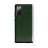 Glossy Forest Green Quilted Grid Tough Case for Samsung — deep hunter green quilted fabric surface with a tonal stitched