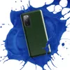 Glossy Forest Green Quilted Grid Tough Case for Samsung — deep hunter green quilted fabric surface with a tonal stitched