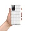 Glossy Cloud White Quilted Texture Tough Case for Samsung — seamless quilted grid pattern in soft white and pale grey