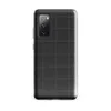 Glossy Stealth Grid Quilted Tough Case for Samsung — dark charcoal quilted fabric pattern with a precise stitched grid