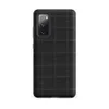 Matte Stealth Grid Quilted Tough Case for Samsung — dark charcoal quilted fabric pattern with a precise stitched grid