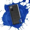 Glossy Stealth Grid Quilted Tough Case for Samsung — dark charcoal quilted fabric pattern with a precise stitched grid