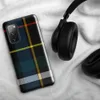 Glossy Highland Spirit Tartan Tough Case for Samsung — classic Scottish tartan plaid with black base and bold crossing