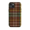 Matte Highland Tartan MagSafe Tough Case for iPhone — classic tartan plaid pattern in deep crimson red, forest green, gold