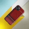 Glossy Highland Red Plaid MagSafe Tough Case for iPhone — classic Scottish tartan plaid in deep crimson red with bold black