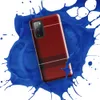 Glossy Highland Red Plaid Tough Case for Samsung — classic red tartan plaid with thick black bands and white accent lines